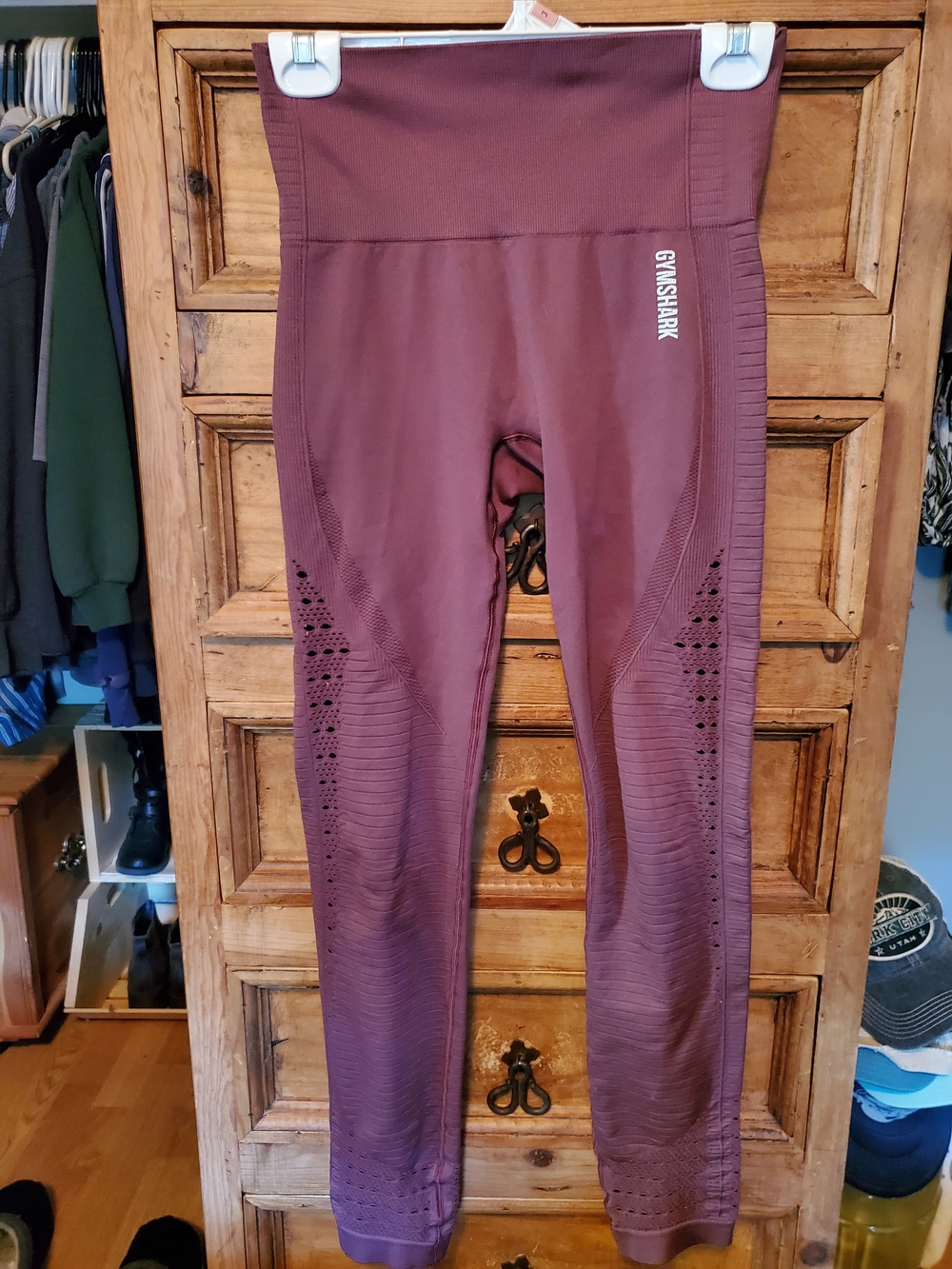 Gymshark Burgundy High-Waist Seamless Leggings